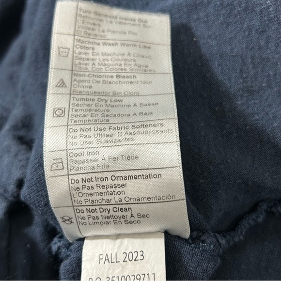 Carhartt Long Sleeve Pocket T-Shirt Men's Graphic Back Navy Size XL - Picture 5 of 7